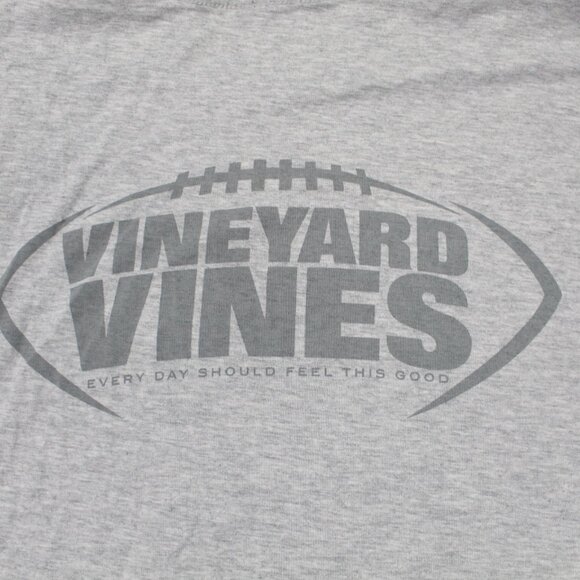 Vineyard Vines Hoodie Mens Small Gray Football L/S Pullover Hooded Sweatshirt - Picture 12 of 14